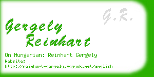 gergely reinhart business card